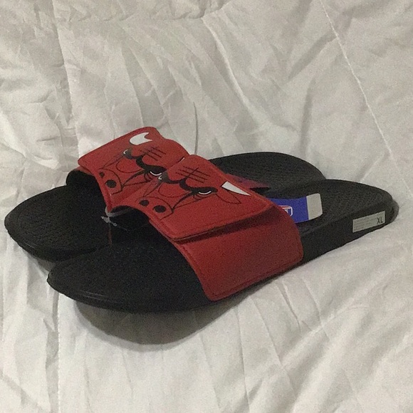 Men’s NBA Bulls Slides Size XL 13-14 - Picture 4 of 7